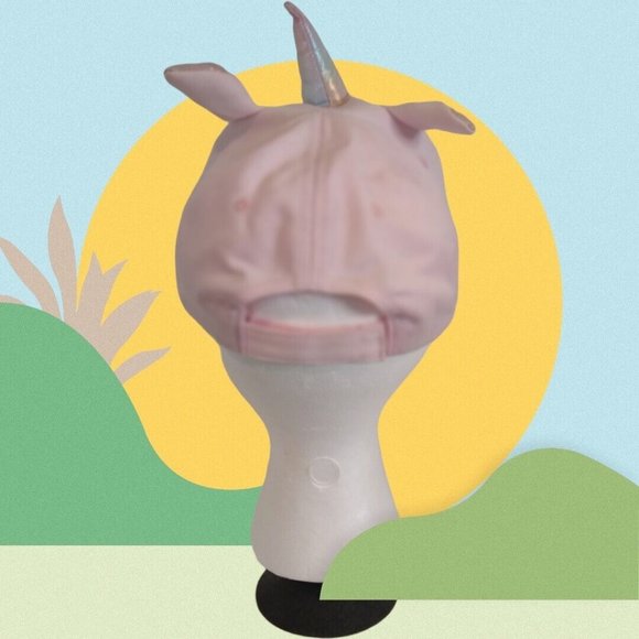 Pink Unicorn Embroidered Girls Toddlers Hook & Loop Adjustable Cap Hat - Picture 5 of 16